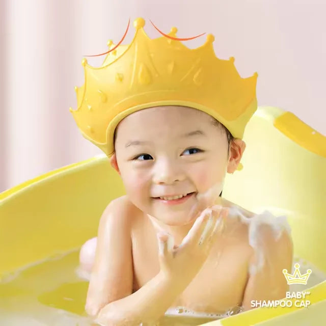 Waterproof Baby Shower Cap – Adjustable Silicone Bathing Hat