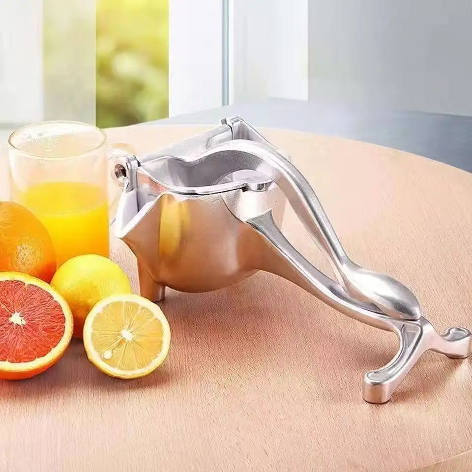 Sturdy Aluminium Hand Press Juicer - Portable Manual Press for Home, Kitchen and Bar.