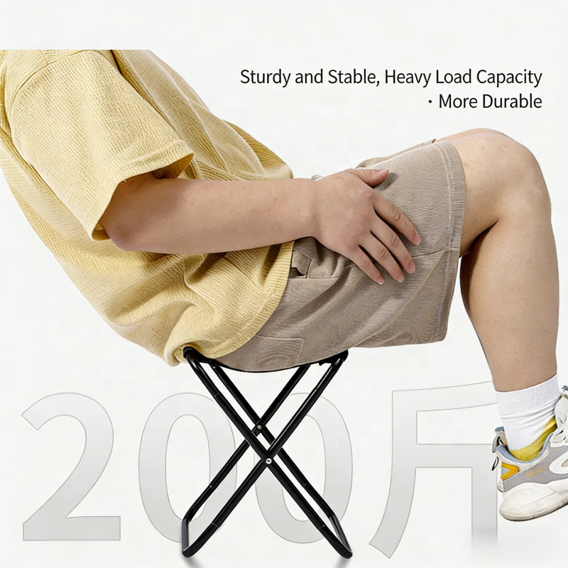 Foldable Handbag Camping Stool – Compact Travel Chair & Portable