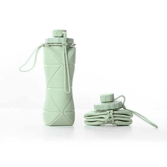 Space Saving 600ml Foldable Travel Bottle – BPA Free & Leak Proof