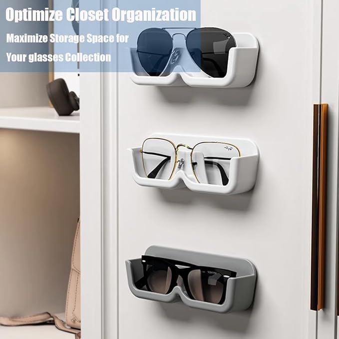 Space Saving Sunglasses Organizer – Wall Mounted Glasses Storage Stand