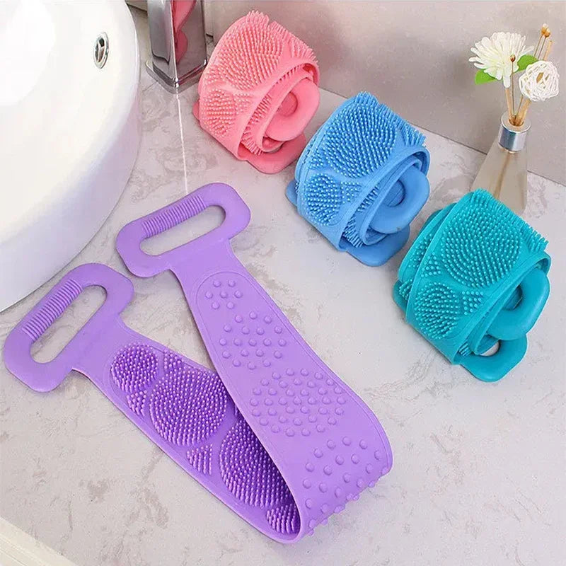 Spa like Cleaning Silicone Body Scrubber – Exfoliating Back Massage