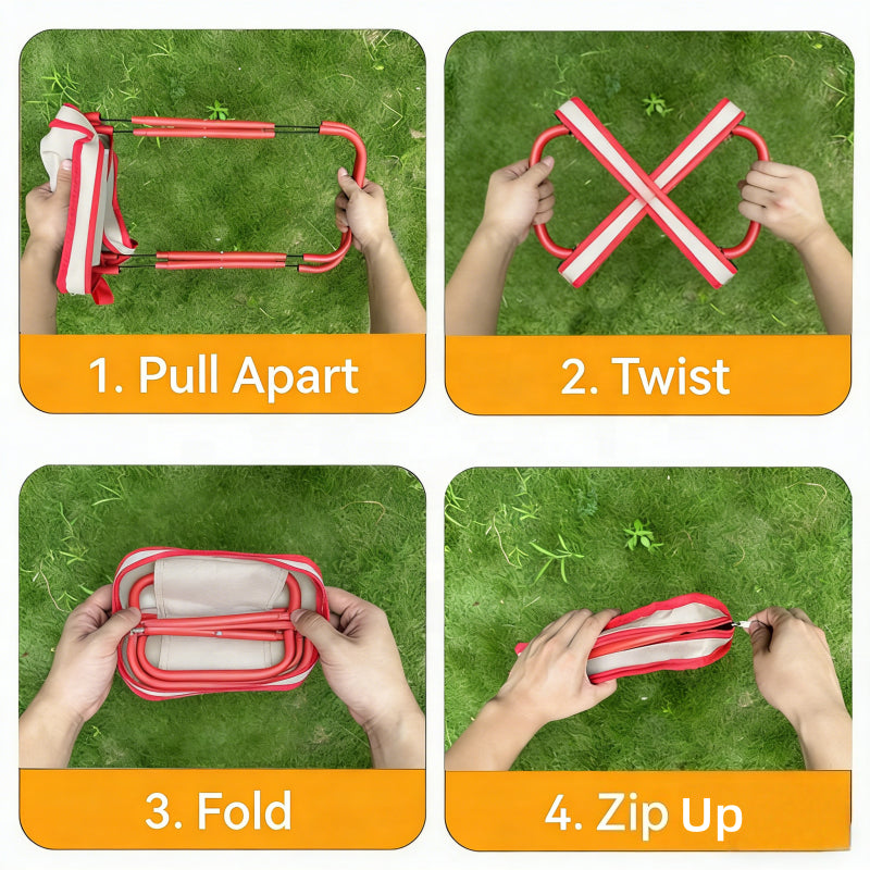 Foldable Handbag Camping Stool – Compact Travel Chair & Portable