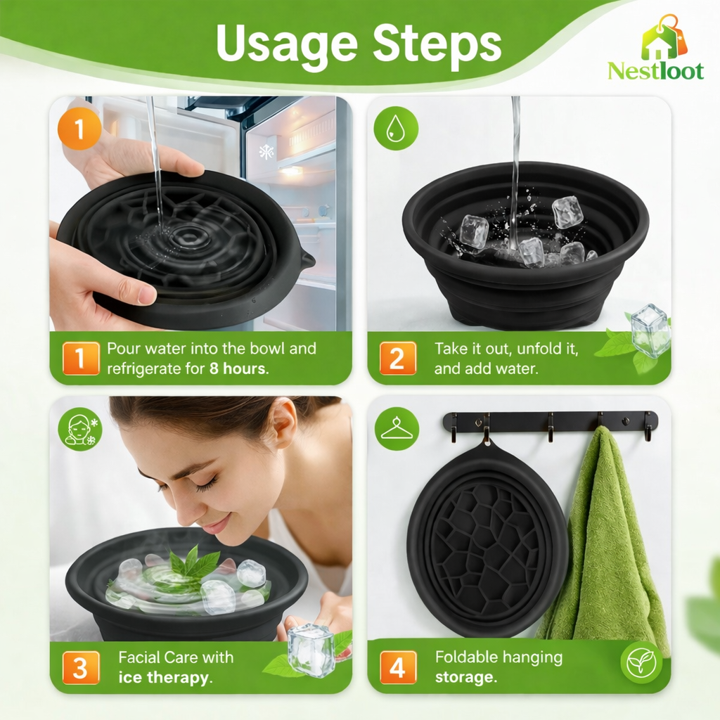 Face Ice Bowl with built in ice Tray – Skin Tightening & Acne Relief