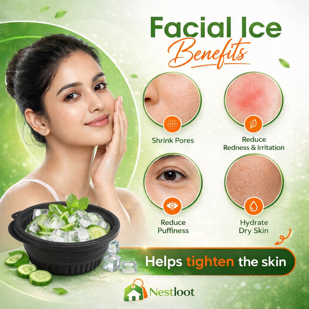 Face Ice Bowl with built in ice Tray – Skin Tightening & Acne Relief