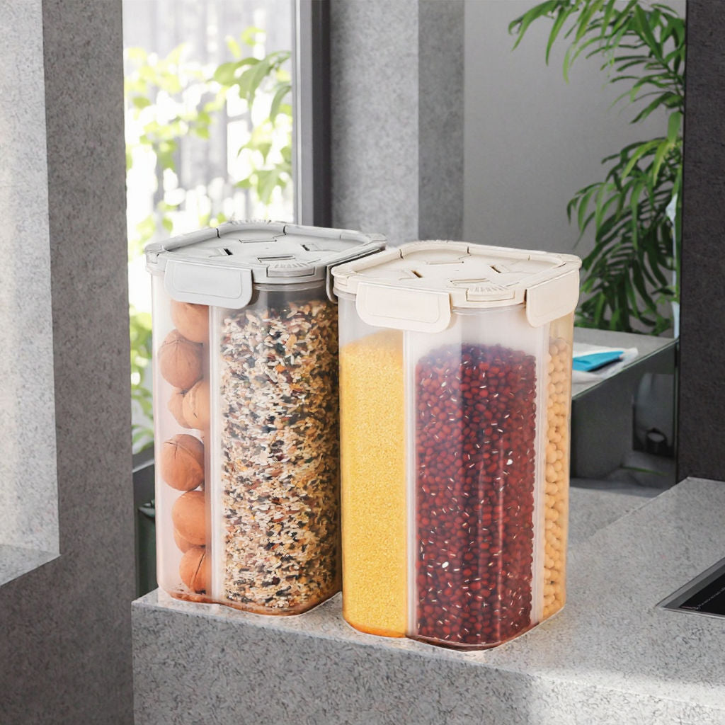 Space Saving Airtight Kitchen Container – 4 in 1 (2500ml) Storage & BPA Free