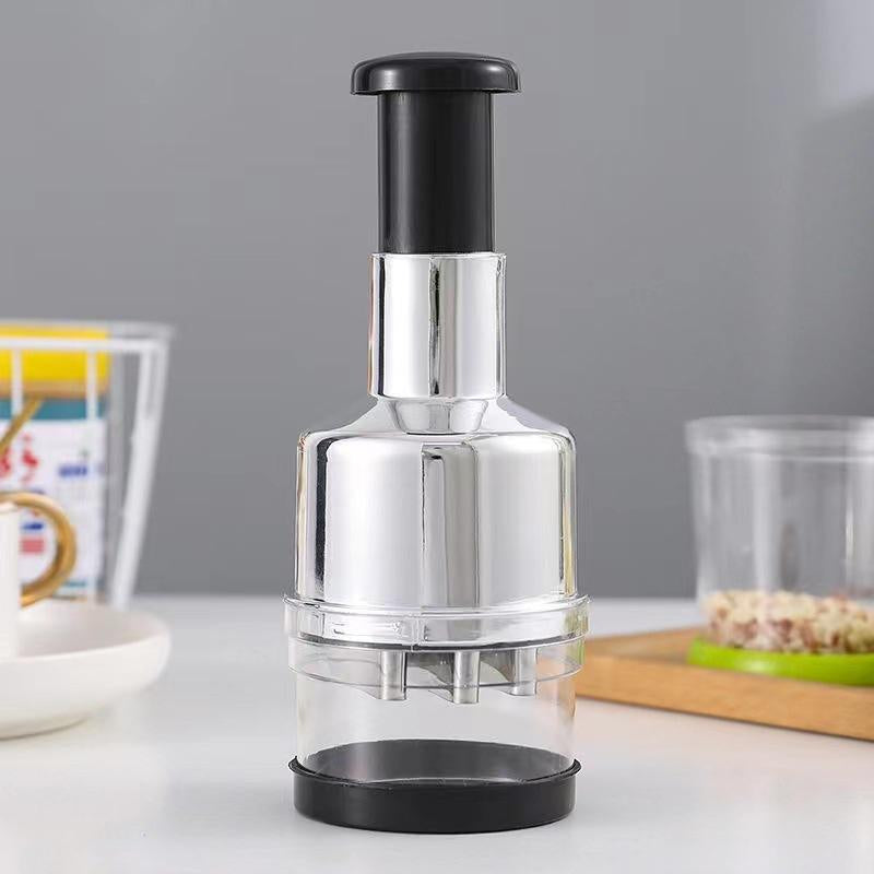 Press Style Vegetable Dicer and Mincer – Quick Cut with Storage Container.