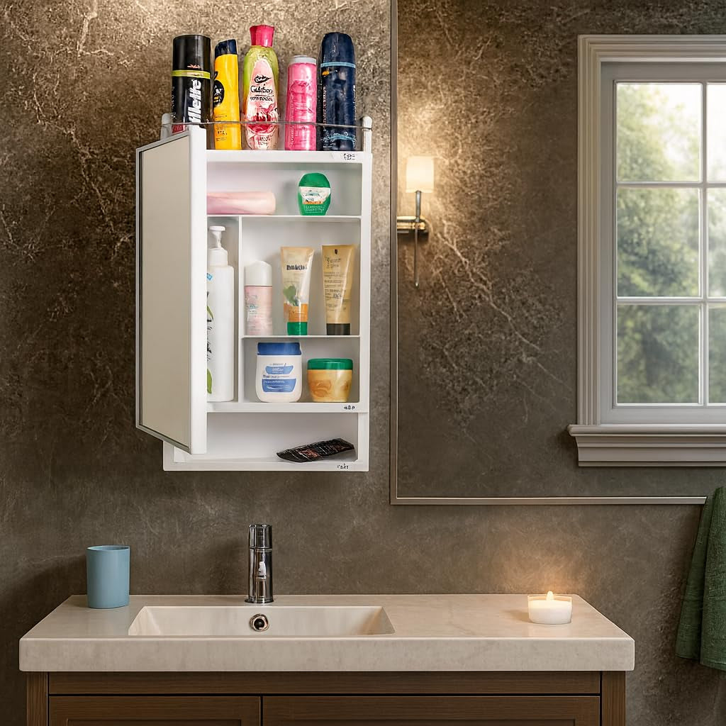 Premium Wall Mounted Mirror Cabinet - Multipurpose Storage