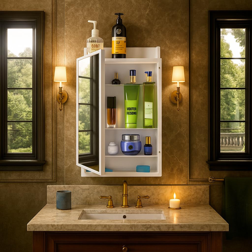 Premium Wall Mounted Mirror Cabinet - Multipurpose Storage